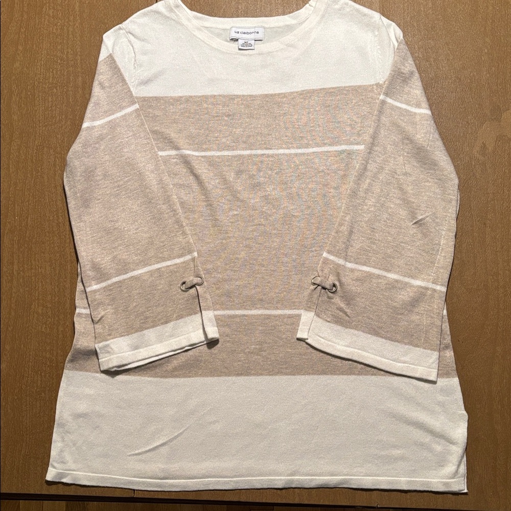 Liz Claiborne Cream Knit Top